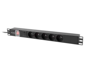 Разклонител Lanberg power distribution unit (pdu) 19" 1U 10a 2m 5x french outlets black c14