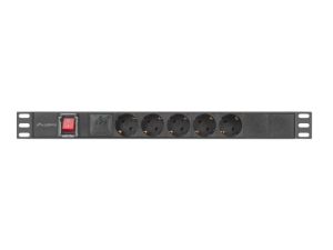 Разклонител Lanberg power distribution unit (pdu) 19" 1U 16a 2m 5x schuko outlets black