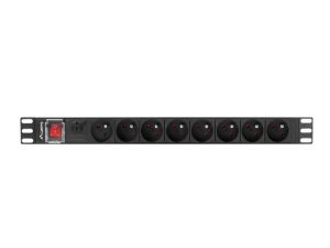Разклонител Lanberg power distribution unit (pdu) 19" 1U 16a 2m 8x french outlets black