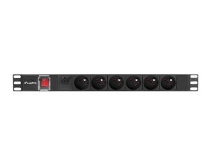 Разклонител Lanberg power distribution unit (pdu) 19" 1U 16a 6x french outlets 2m black