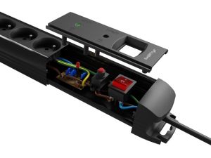 Разклонител Lanberg surge protector sp1 1.5m 5x french outlets black