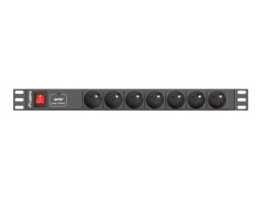 Филтър Lanberg power distribution unit (PDU) 19"1U 10A 7 SOCKETS 2M, black