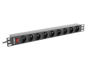 Филтър Lanberg power distribution unit (PDU) 19"1U 16A 9 SOCKETS 3M, black