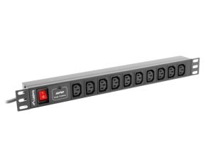Филтър Lanberg power distribution unit (PDU) 19"1U 10A 10 SOCKETS 2M, black