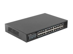 Комутатор Lanberg Switch 24 x 100MB POE+/2 x Combo Rack 19" Gigabit Ethernet, 250W