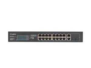 Комутатор Lanberg switch 16x 100mb poe+/2x 1GB/1x sfp unmanaged rack 10" & 19" gigabit ethernet 150w