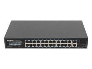 Комутатор Lanberg switch 24x 100mb poe+/2x combo rack 19" gigabit ethernet 360w v2