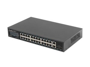 Комутатор Lanberg switch 24x 1GB poe+/2x GB 2x sfp rack 19" gigabit ethernet 250w