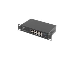 Комутатор Lanberg switch 8x 100mb poe+/2x 1GB unmanaged rack 10"/19" gigabit ethernet 120w