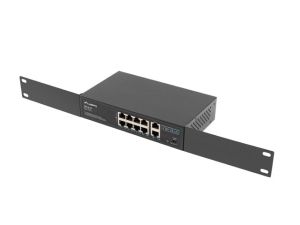 Комутатор Lanberg switch 8x 100mb poe+/2x 1GB unmanaged rack 10"/19" gigabit ethernet 120w