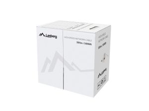 Кабел Lanberg LAN cable CAT.5E UTP 305m solid CU fluke passed, grey