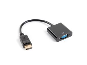 Адаптер Lanberg adapter display port 1.1 -> VGA, 20cm cable, black