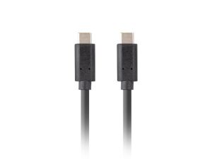 Кабел Lanberg USB-C M/M 3.1 gen 2 cable 0.5m 10GB/s pd100w black