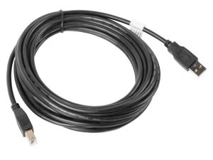 Кабел Lanberg USB-A (M) -> USB-B (M) 2.0 cable 5m, black