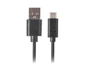 Кабел Lanberg USB-C(M) ->  USB-A (M) 2.0 cable 1m, black QC 3.0