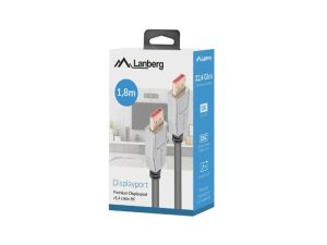 Кабел Lanberg display port M/M 20pin V1.4 1.8m 8K 60Hz, Black