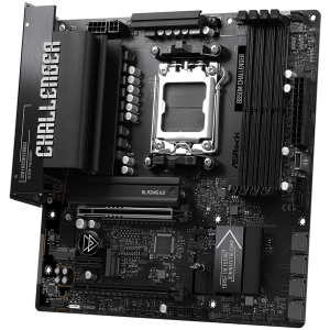 ASROCK MB B850M Challenger, AM5, 4x DDR5, 1x PCIe 5.0 x16, 1x PCIe 4.0x1, 1x PCIe 4.0x16, 1x Blazing M.2, 1x Hyper M.2, 4x SATA3, RAID 0, 1, 10, 7.1 CH HD Audio, 1x HDMI, 9x USB 3.2, 5x USB 2.0, 1x USB-C, 2.5G LAN, 1x HDMI, mATX