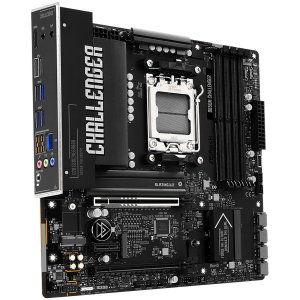 ASROCK MB B850M Challenger, AM5, 4x DDR5, 1x PCIe 5.0 x16, 1x PCIe 4.0x1, 1x PCIe 4.0x16, 1x Blazing M.2, 1x Hyper M.2, 4x SATA3, RAID 0, 1, 10, 7.1 CH HD Audio, 1x HDMI, 9x USB 3.2, 5x USB 2.0, 1x USB-C, 2.5G LAN, 1x HDMI, mATX