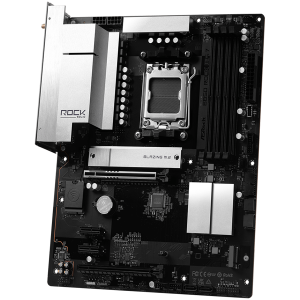 ASROCK MB Desktop B850 Rock WiFi 7, AM5, 4x DDR5, 1x PCIe 5.0 x16, 1x PCIe 4.0 x16, 1x Blazing M.2, 1x Hyper M.2, 4x SATA3, RAID 0, 1, 10, 7.1 CH HD Audio, 1x HDMI, 8x USB 3.2, 8x USB 2.0, 2x USB-C, 2.5G LAN, 2x Wi-Fi 7, BT, 1x HDMI, 1x SPDIF, ATX