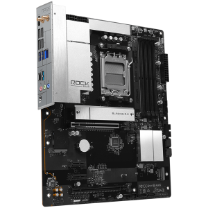 ASROCK MB Desktop B850 Rock WiFi 7, AM5, 4x DDR5, 1x PCIe 5.0 x16, 1x PCIe 4.0 x16, 1x Blazing M.2, 1x Hyper M.2, 4x SATA3, RAID 0, 1, 10, 7.1 CH HD Audio, 1x HDMI, 8x USB 3.2, 8x USB 2.0, 2x USB-C, 2.5G LAN, 2x Wi-Fi 7, BT, 1x HDMI, 1x SPDIF, ATX