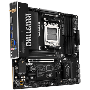 ASROCK MB B850M Challenger WiFi, AM5, 4x DDR5, 1x PCIe 5.0 x16, 1x PCIe 4.0x1, 1x PCIe 4.0x16, 1x Blazing M.2, 1x Hyper M.2, 4x SATA3, RAID 0, 1, 10, 7.1 CH HD Audio, 1x HDMI, 9x USB 3.2, 5x USB 2.0, 1x USB-C, 2.5G LAN, 2x Wi-Fi 7, BT, 1x HDMI, mATX