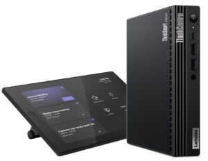 Конферентни решения Lenovo ThinkSmart Tiny Kit+VESA Mount Intel Core i3-13100T (up to 4.2GHz, 12MB), 2x 8GB DDR4-3200, 256GB SSD, Intel UHD Graphics, WLAN, BT, ThinkSmart Controller, Win11 IoT Enterprise for Collaboration, 1Y Premier Support