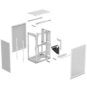 Кутия Ssupd Meshlicious Full Mesh PCIE 4.0 Edition Mini-ITX Case - White