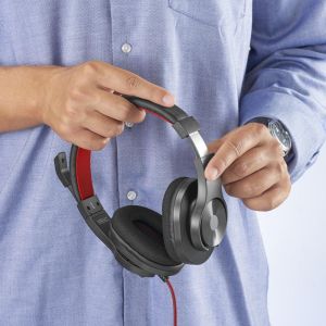 HAMA Слушалки с микрофон HS-USB400 V2, черно