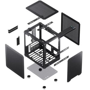 Кутия Jonsbo C6 Mesh, mATX, Black