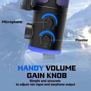 Настолен микрофон FIFINE AM6 RGB - Black