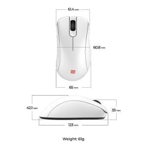 Геймърска безжична мишка ZOWIE EC2-DW 4K, Бяла