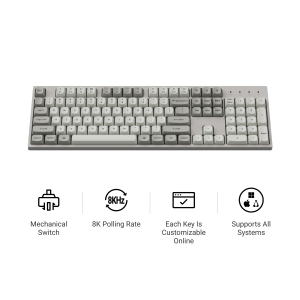 Геймърска Механична клавиатура Keychron C2 Pro 8K QMK - Super Red Switch, Full Size