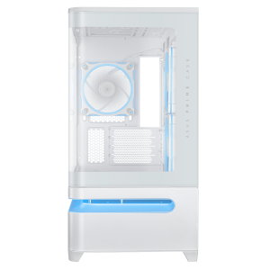 Кутия ASUS Prime AP202 ARGB mATX + 3 ARGB Вентилатора - White