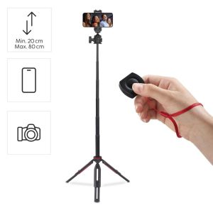 HAMA Трипод “Solid 80 Ball” за смартфони, Bluetooth дистанционно за снимки, макс. 80 см.