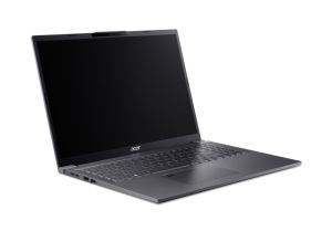 Лаптоп Acer Aspire 16, A16-71M-70ER,Intel Core Ultra 7 155H (up to 4.80GHz, 24MB), 16" WUXGA+ (2048x1280) OLED 120Hz, 400nit, 1*16GB DDR5X 4600MHz, 512GB PCIe NVMe SSD, Intel UMA, FHD Cam, WiFi 6E, BT 5.3, Backlit Kbd, No OS, Steel Gray