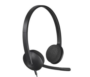 Слушалки Logitech H340 USB Computer Headset, Black