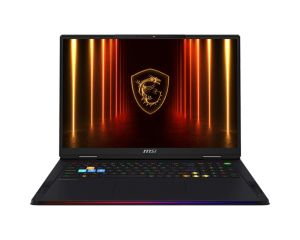 Лаптоп MSI Raider A18 HX A9WJG, NVIDIA GeForce RTX 5090 24GB GDDR7 1824 AI TOPS, AMD Ryzen 9 9955HX3D (16C/32T Up to 5.4 GHz, 128 MB L3), 18" 16:10 UHD+ (3840x2400) MiniLED, 120Hz, 64GB DDR5 2x32 Up to DDR5-5600, 2TB Gen4 SSD, Wi-Fi 7, Windows 11 Home, 3.