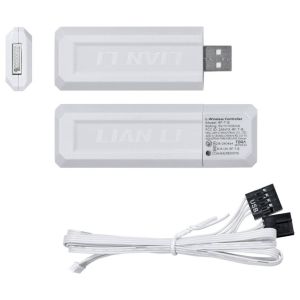 Вентилатори 3бр Lian Li UNI FAN SL-INF Wireless ARGB PWM Reverse - 120 mm Бели + Контролер