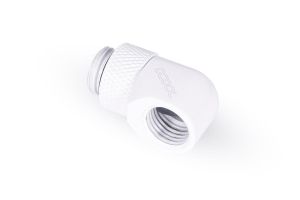 Въртящ се L-конектор Alphacool Eiszapfen, G1/4 AG auf G1/4 IG, Бял