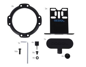 Адаптер приставка с вътрешна и външна резба Alphacool Eisdecke D5 Dual Acrylic Attachment 3x 1/4"