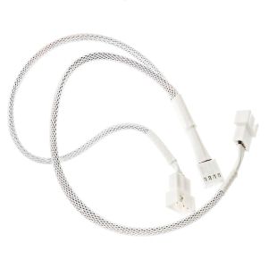 Кабел Kolink PWM 1-2 Сплитер - 35 cm, оплетен, Бял