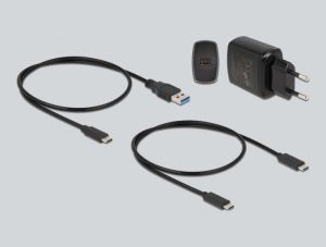 Докинг станция Delock 1 x M.2 NVMe SSD, 1 x M.2 SATA SSD, SD Express Card Reader, Клониране