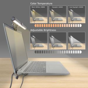 ACT LED лампа за лаптоп с регулируема яркост и щипка, USB захранване