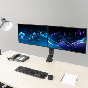 ACT Стойка за 2 бр мониторa 27" с регулиране на височината