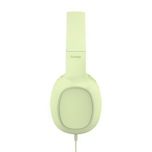 HAMA Слушалки с микрофон "Fun C", USB-C, водач за кабел от едната страна, зелени