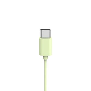 HAMA Слушалки с микрофон "Fun C", USB-C, водач за кабел от едната страна, зелени