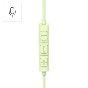 HAMA Слушалки с микрофон "Fun C", USB-C, водач за кабел от едната страна, зелени