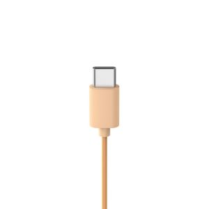 HAMA Слушалки с микрофон "Fun C", USB-C, водач за кабел от едната страна, Оранжев