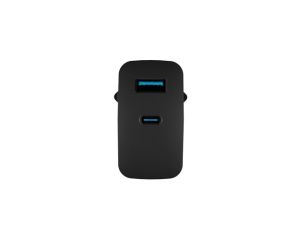 Адаптер Natec USB Charger Ribera Gan 1X USB-A + 1X USB-C 45W, Black