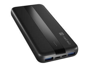 Зарядно устройство Natec Powerbank Trevi Slim Q V2 10000MAh 2X USB-A 18W + 1X USB-C 20W + USB-C - USB0-C CABLE